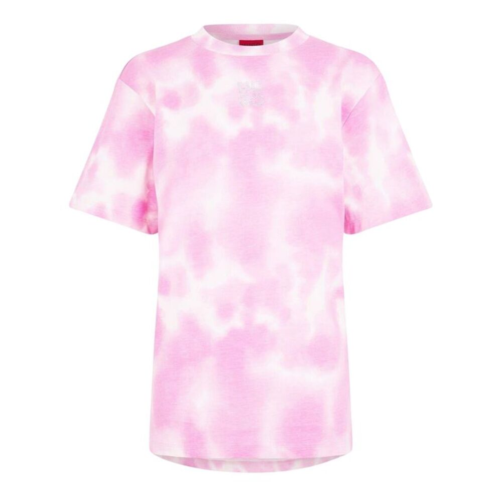 Hugo Womens/Ladies Tie Dye Crew Neck / Medium Pink
